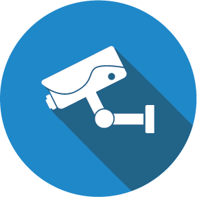 Video surveillance and security system icon.